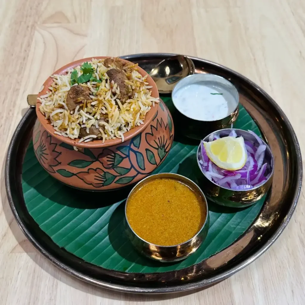 mushroom-dum-biryani-at-bharat-bhavan-indian-vegetarian-restaurant-frisco
