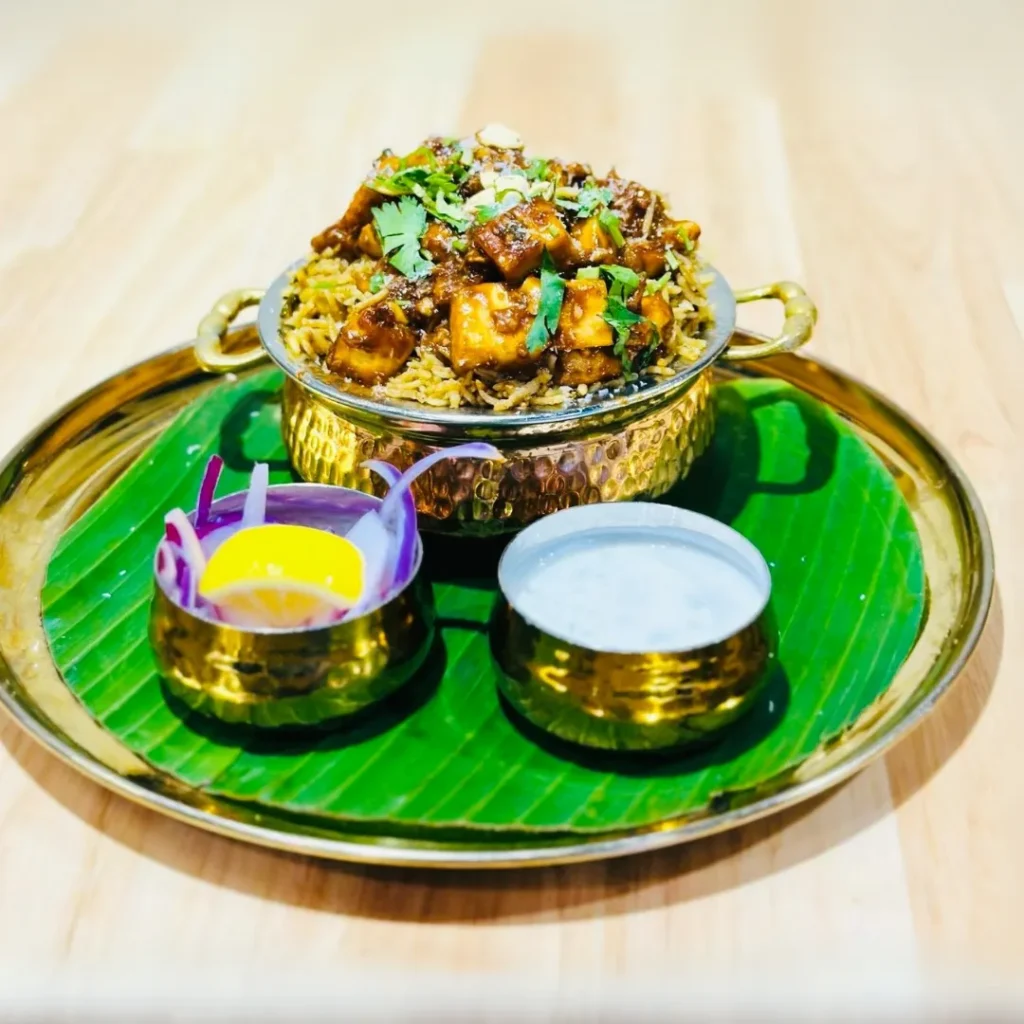 ulavacharu-paneer-biryani-at-bharat-bhavan-indian-vegetarian-restaurant-frisco